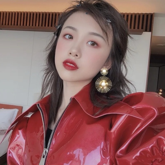 LATS Exaggerated Long Drop Earrings for Women Big Pearl Round Dangle - Picture 5 of 5